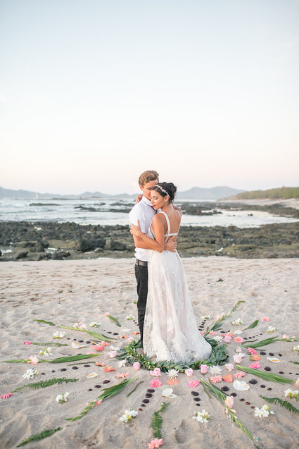 floral mandala for beach wedding