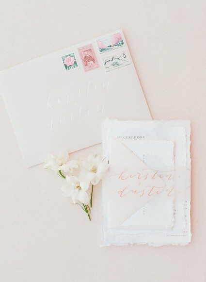 Blush wedding invitations