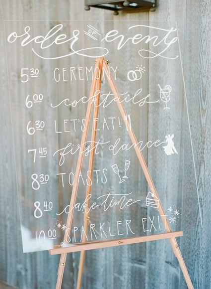 acrylic wedding sign