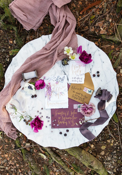 calligraphy wedding invitations