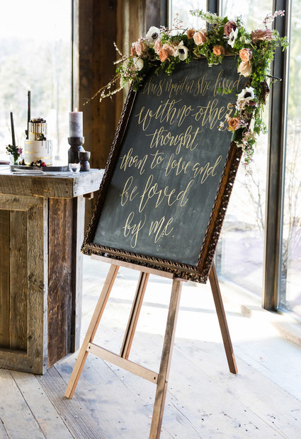 chalkboard wedding sign
