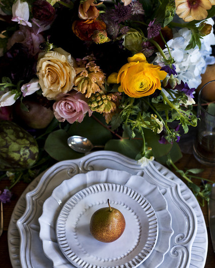 pear place setting