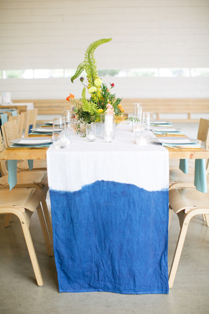dip dyed tablecloth
