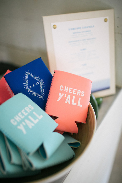 beer cozy wedding favors Inspiration