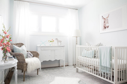 Neutral white nursery design