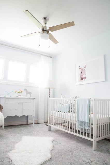 Neutral white nursery design