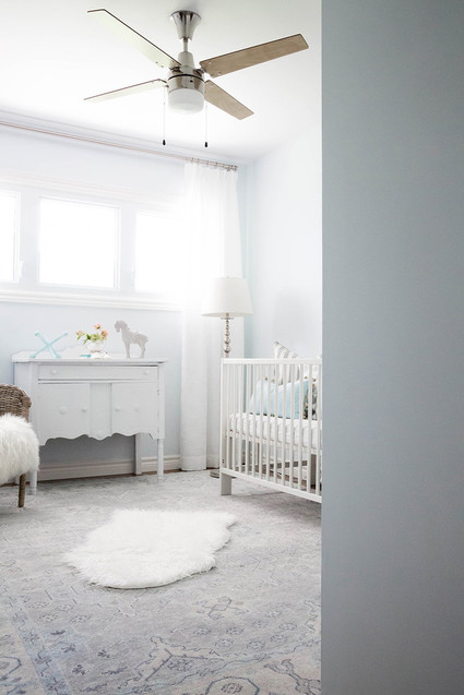 Neutral white nursery design