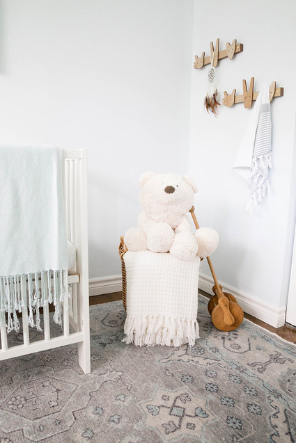Neutral white nursery design