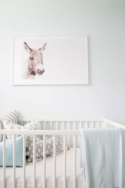 Neutral white nursery design
