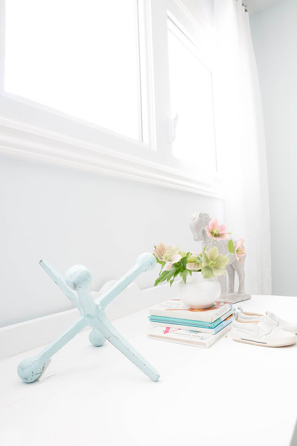 Neutral white nursery design