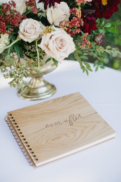 wooden guest book