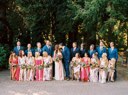 Colorful summer Big Sur wedding at Redwood Ridge Estate Inspiration