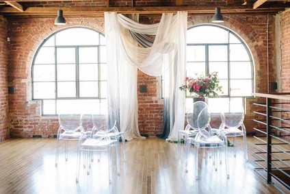 modern feminine warehouse wedding inspiration