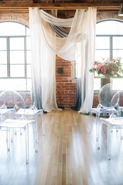 drapey wedding ceremony decor