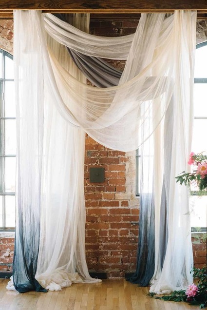 drapey wedding ceremony decor