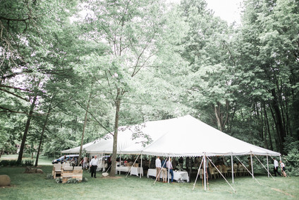 wedding tent in the woods
