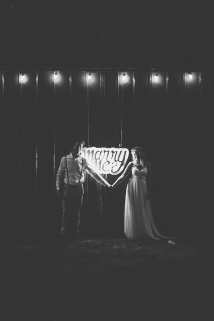 neon Marry Me sign