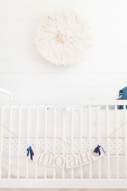 Modern white boy's nursery