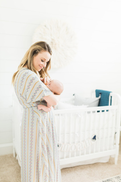 Modern white boy's nursery