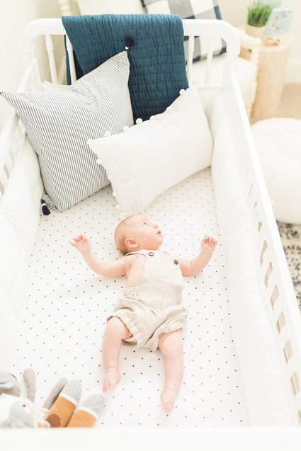 Modern white boy's nursery
