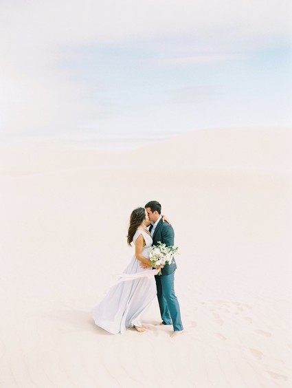 Pastel sand dune engagement photos
