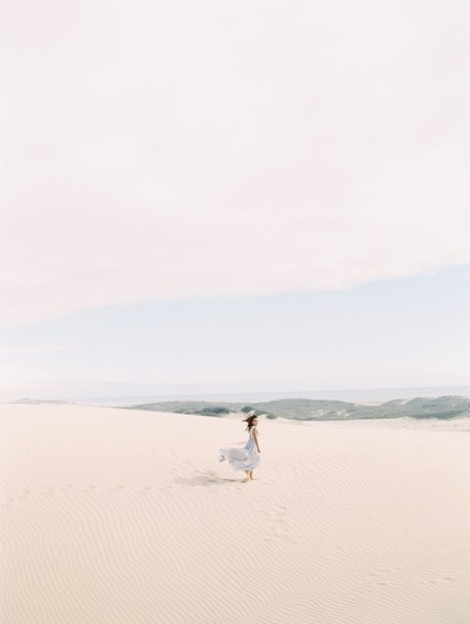 Pastel sand dune engagement photos