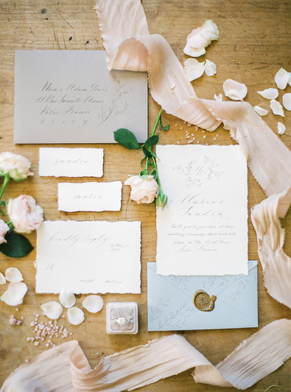 french inspired wedding invites