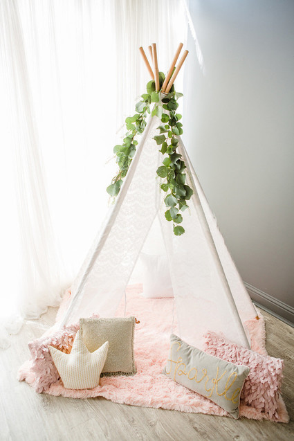 teepee with eucalyptus