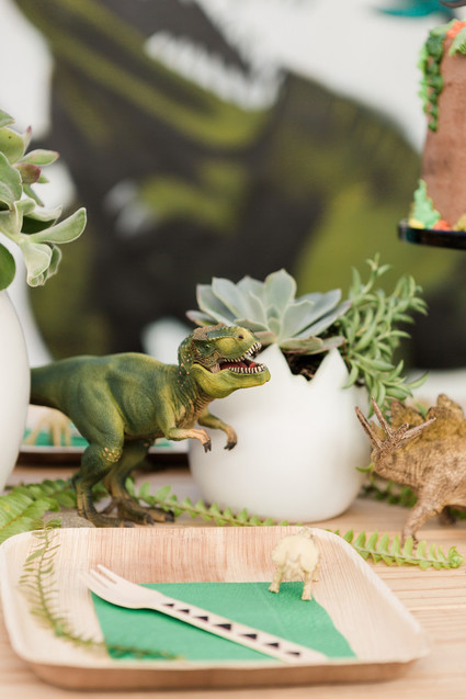 Modern prehistoric dinosaur 4th birthday Inspiration