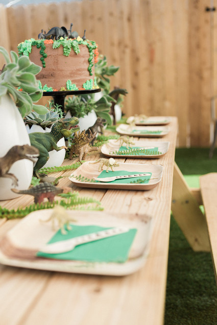 Modern prehistoric dinosaur 4th birthday Inspiration