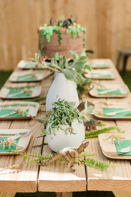 Modern prehistoric dinosaur 4th birthday Inspiration