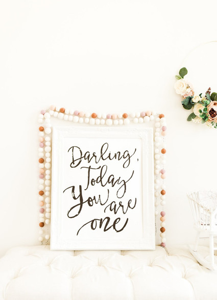 Edible flower 1st birthday party Inspiration