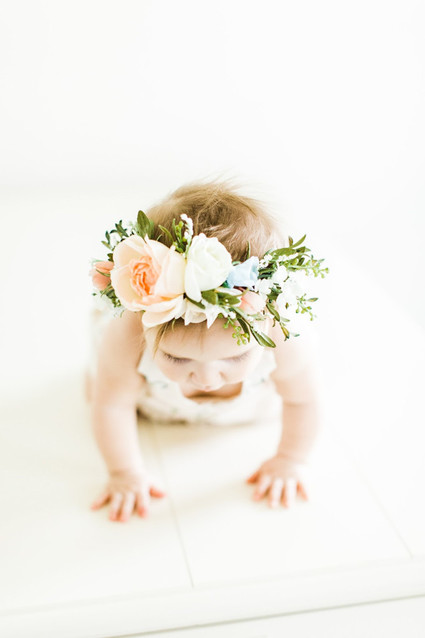 Edible flower 1st birthday party Inspiration