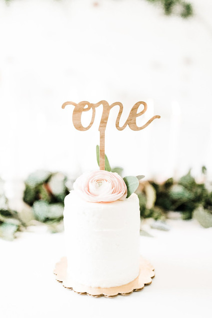 Edible flower 1st birthday party