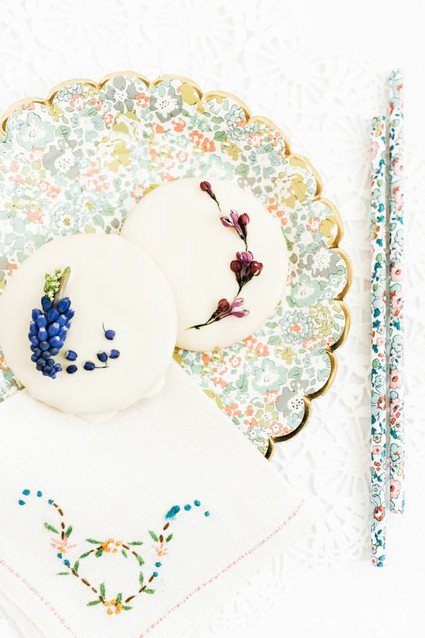 Edible flower 1st birthday party