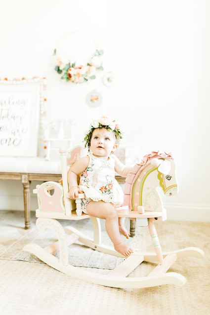 Edible flower 1st birthday party Inspiration