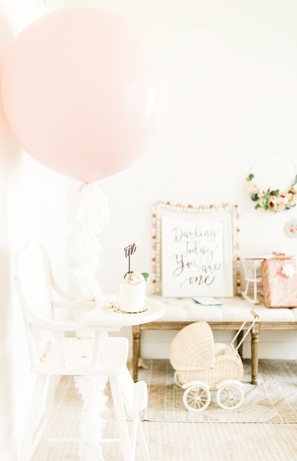Edible flower 1st birthday party Inspiration
