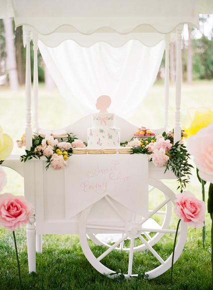 Southern cake cart for 1st birthday Inspiration
