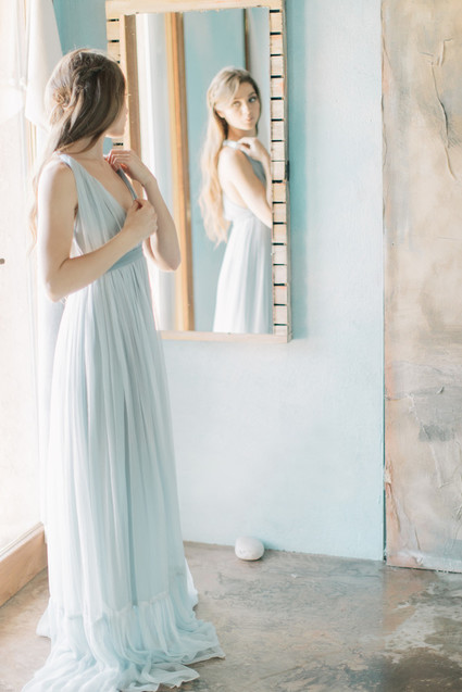 blue wedding dress