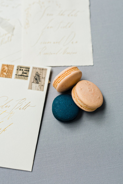 Elegant gold and white custom wedding invitations