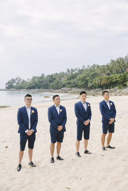 groomsmen in shorts