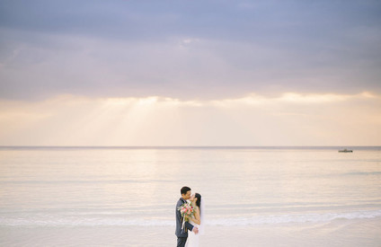 pink watercolor-inspired beach wedding in Phuket, Thailand