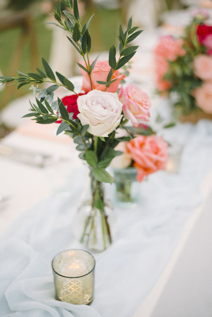pink wedding flowers