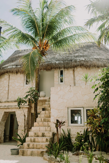 rustic tropical all white wedding in Tulum