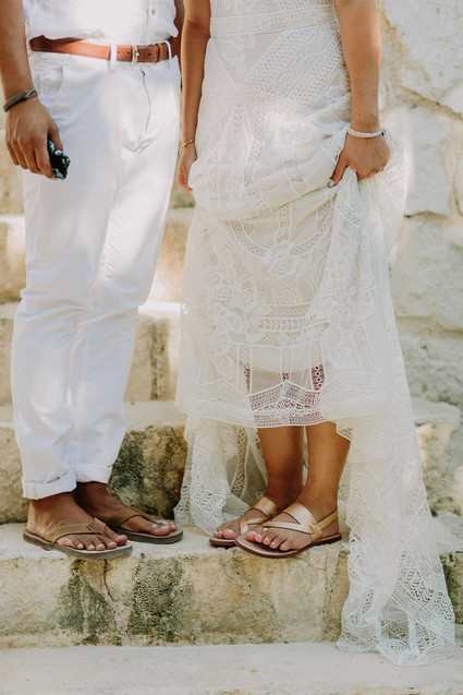 rustic tropical all white wedding in Tulum