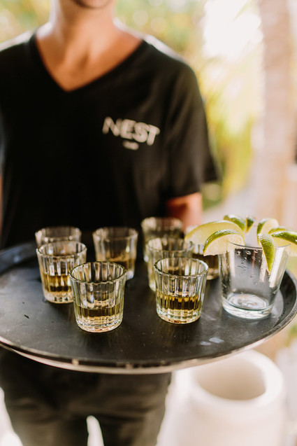 rustic tropical all white wedding in Tulum