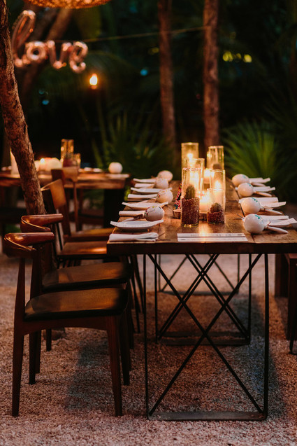 rustic tropical all white wedding in Tulum