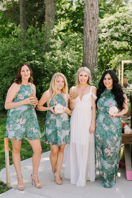 Tropical bridal shower dresses