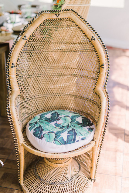 Tropical bridal shower decor