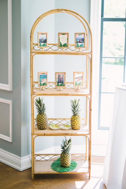 Tropical bridal shower decor